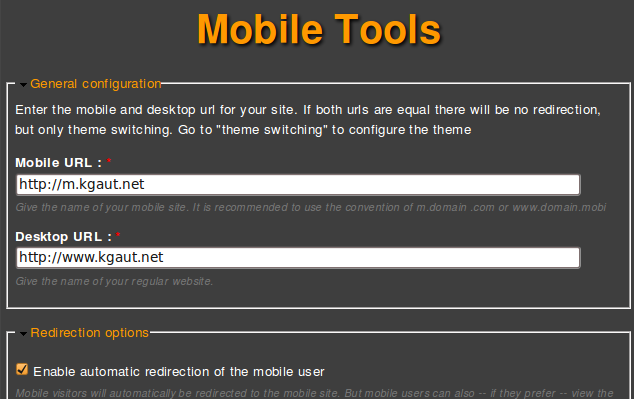 Mobile Tools pour créer une version smartphone de son site
